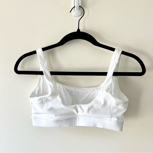 J. Crew CloudStretch Scoopneck Sports Bra in White - Picture 5 of 7
